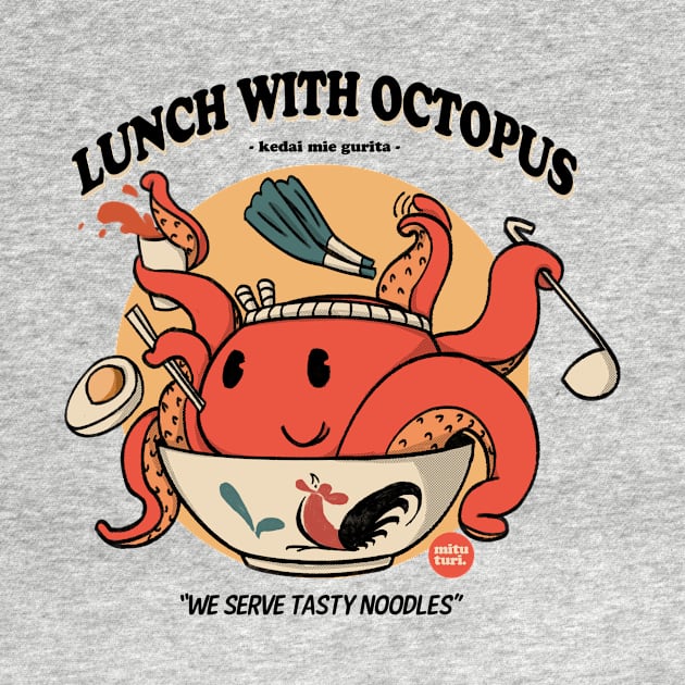 Cute Lunch With Octopus Ramen Noodle by mituturi